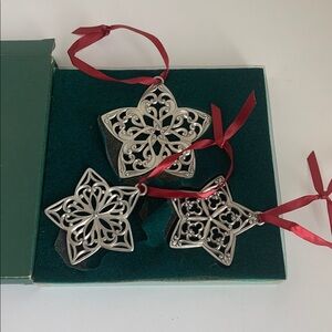 Longaberger pewter star ornaments